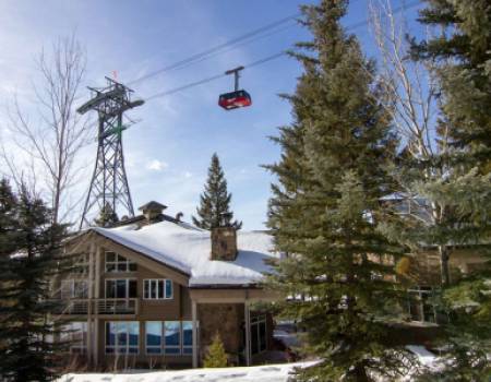 Slopeside lodging with the Tram overhead