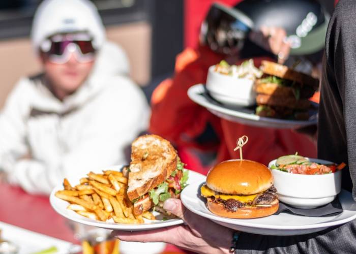 Tram Dock Jackson Hole, server bringing food