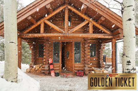 JHRL log cabin property with Golden Ticket