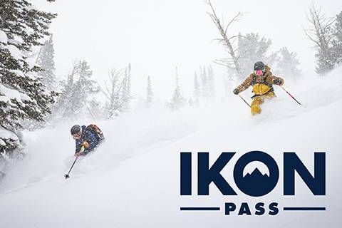Skiers going down the mountain at Jackson Hole Mountain Resort